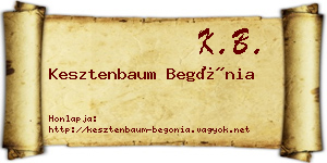 Kesztenbaum Begónia névjegykártya